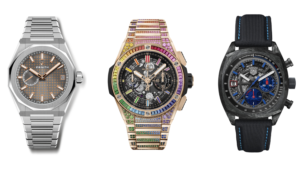 from-colorful-cases to diamond-set-dials:-hublot,-zenith,-bulgari-and-tag-heuer-debut-their-2023-watches